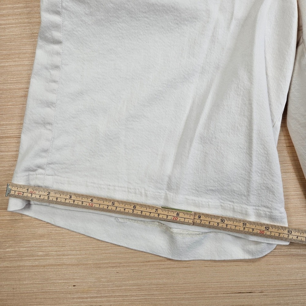 American Eagle Trouser Bermuda Womens 10 White Stretch Cotton Lyocell Shorts - Picture 8 of 13